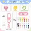 60 Pcs Colorful Metal Double Head Lobster Claw Clasps