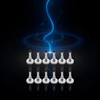 12 Pieces Silver Universal Stylus Replacement Disc Tips Round Shape