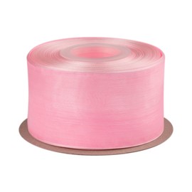 Ribbonitlux 2 Inch Sheer Organza Ribbon, Pink Shimmer Chiffon Ribbon 50 Yards-Roll, Ideal for Wedding Events Christmas Decaration Making Floral Bouquets DIY Crafts