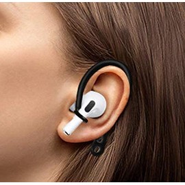 A-Focus Earhooks for AirPods Pro Wing Tip Drop Prevention Hooks for Sports Pro Only, Does Not Interfere with Sensors [Cannot Charge with Attached] Hook Black
