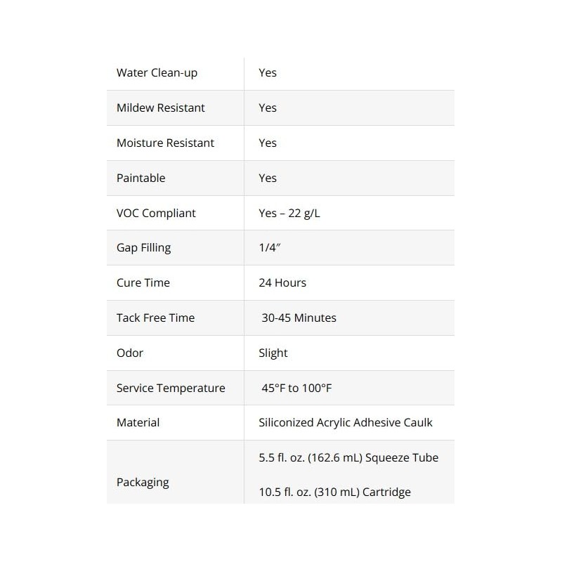 Color Rite Color Caulk - BC01 - Match for Formica,