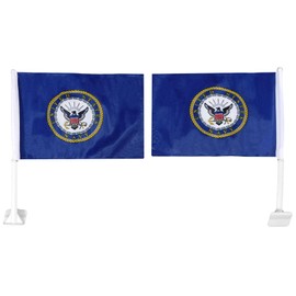 US Navy Emblem 12x15.5 12"x15.5" Premium Quality Double Sided Car Vehicle Window Flag