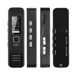 Digital Voice Recorder 32GB Voice Recording Device 32-1536KBPS for Lecture Meeting Interview Business Talk Audio Recorder with Playback, MP3 Music Player, Earphone, Password (TF Card Not Included)