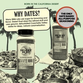 Desert Dust All-Purpose Seasoning – Smoky, Earthy & Sweet with Organic Date Sugar | Versatile Rub for Steak, Chicken, Fish, Veggies & More | Gourmet BBQ & Grilling Spice Blend (24oz, Original)