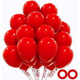 OHugs Red Balloons, 50 Pcs 12Inch Strong and Thicken Red Party Balloons for Birthday Party, Wedding, Baby Shower, Valentine's Day, Christmas, and Festive Holiday Decorations
