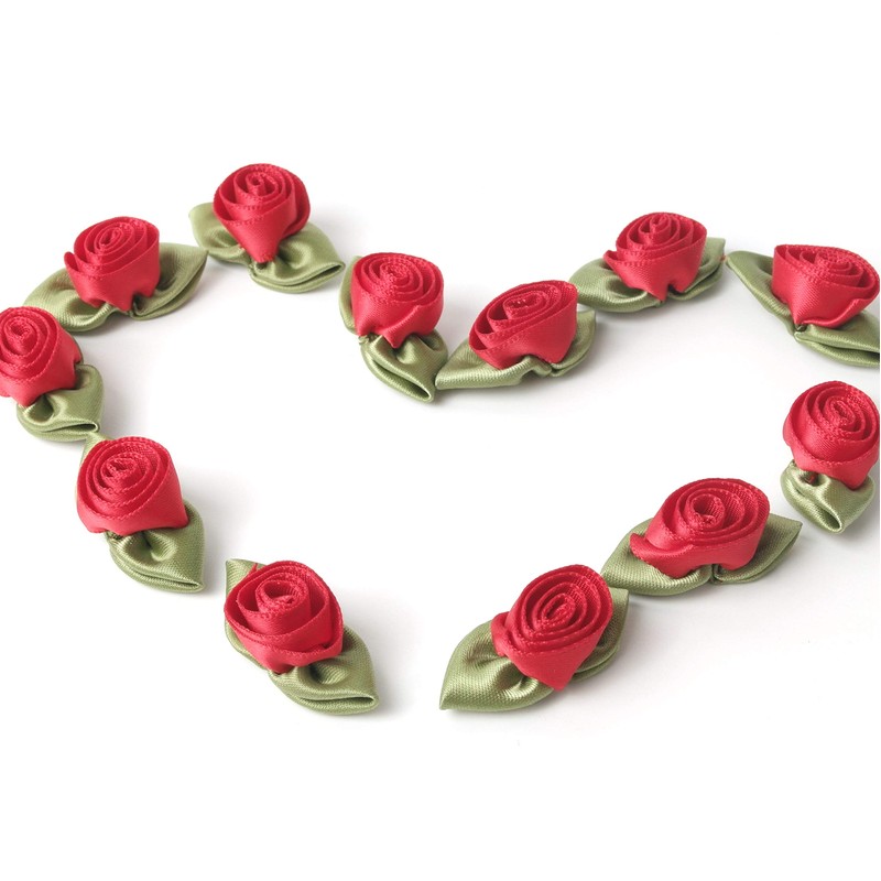 Micomon Mini Ribbon Bows for Crafts Mini Roses Ribbon Flowers