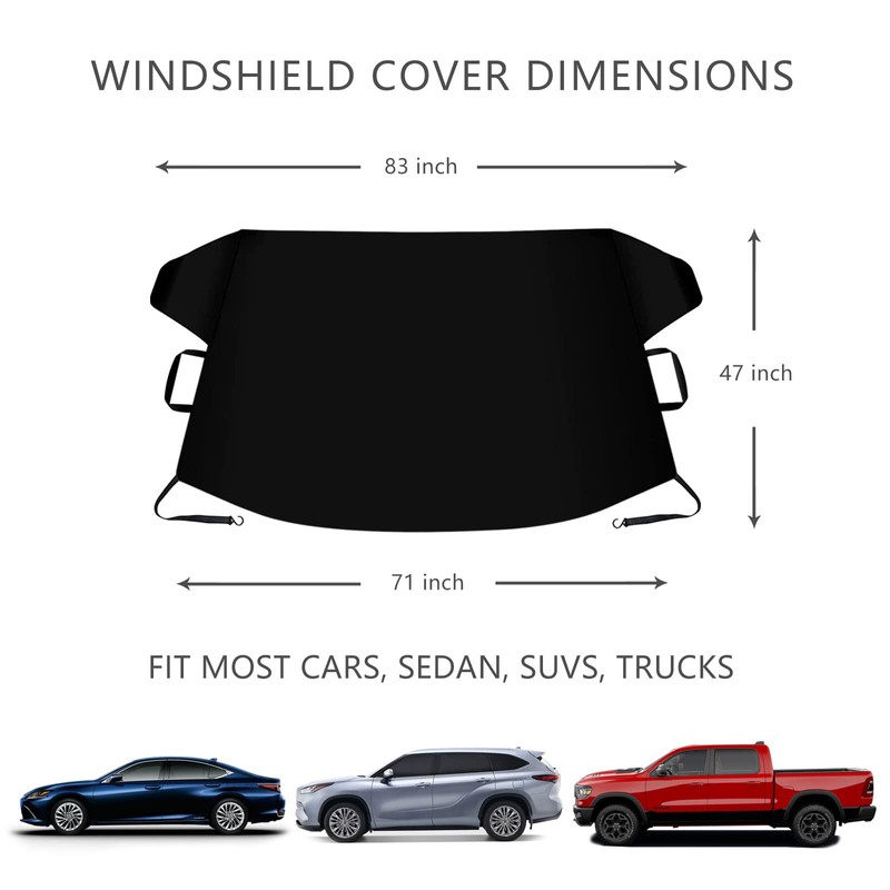 TX-INNO AUTO Windshield Cover for Ice and Snow, Thicken Extra