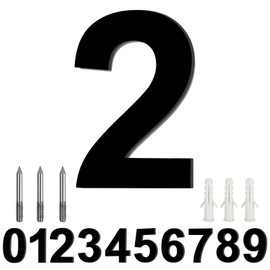 LUCKNIGHT House Numbers, Large Metal House Numbers, Floating Door Number, Made of Solid Stainless Steel, Flush Mount, for Outside Address Number Sign, 8 Inch (20.3 cm), Door Number 1