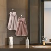 4Pcs Bowknot Hanging Hand Dry Towels, FHDUSRYO Microfiber Coral Velvet