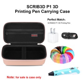 Elonbo 3D Pen Carrying Case for SCRIB3D P1 3D Printing Pen with Display, Rose Gold (CASE ONLY! SCRIB3D P1 Not Included)