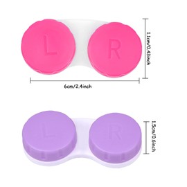 Doryum Contact Lens Case,20 PCS Colorful Contact Lens Holder Box, Left/Right Eyes Contact Lens,Travel Case Box Holder Container Soak Storage Kit for Eyes Care