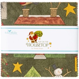 Teresa Kogut Up on The Housetop 5" Stacker 42 5-inch Squares Charm Pack Riley Blake 5-14730-42