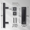 EaseLife 2 Pack 12" Sliding Barn Door Handles and Pulls