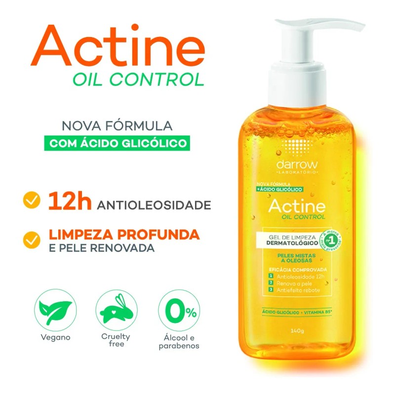 Darrow Actine Oil Gel Limpiador Piel Mixta A Grasa 400g