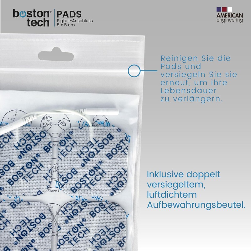 Set of 16 Boston Tech Electrodes 5cm x 5cm Super