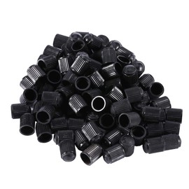 Tbest Tapón De Llanta Tapones Llantas,Tapones para Válvula De Llantas,Tapon Pivote Valvula,100 Piezas de plástico Negro,Coche,Bicicleta,Motocicleta,camión,Rueda,válvula,Tapa,neumático,vástago