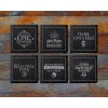 Universal Epic Universe Theme Park 6 Slate Coaster Set