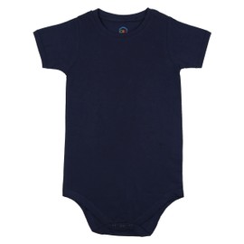 CBObaby Short Sleeve Round Crew Neck Bodysuits For All Ages (Navy 5T)