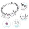 MSFLORAL Charm Bracelet for Women, Sweet Heart Charm Bracelets with