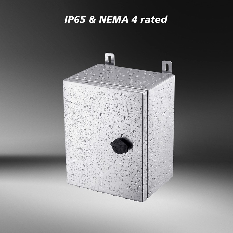 Ordentlich IP65 Weatherproof Stainless Steel Box Wall-Mounted Electronic Equipment Enclosure