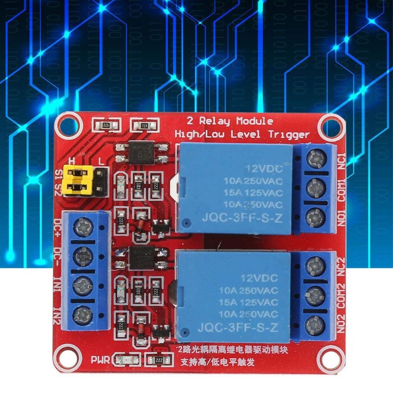 2 Channel Relay Module Red Board Relay Module with Optocoupler