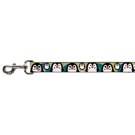 Buckle-Down Pet Leash - Penguin Cartoon - 6 Feet Long - 1.5" Wide