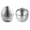 2Pcs Kitchen Timer, Egg Fruit Shape Stainless Steel Waterproof Mechanical