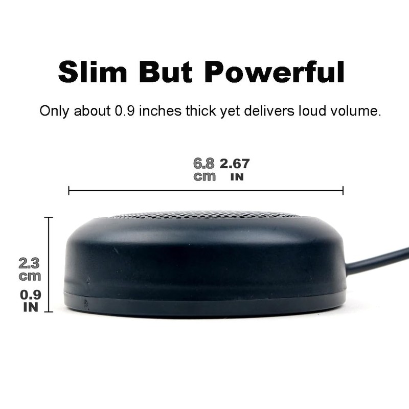 GSP-01 (4M/ 13.1ft) Mini Mobile Radio Speaker– Slim Design, Easy