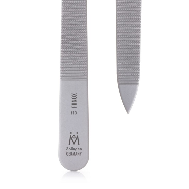 GERMANIKURE Triple Cut Metal Nail File, Double Sided FINOX Stainless