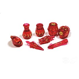 PolyHero Rogue 8 Dice Set (Rakish Ruby)