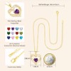 CDE Women's Heart Necklace 925 Sterling Silver Birthstone Necklaces Jewellery