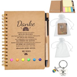 Teacher Gift - Notebook, Keyring, Pen, Bookmark and Organza Pouch Set - Leaving Gift, Thank You Gift, Teacher Gift