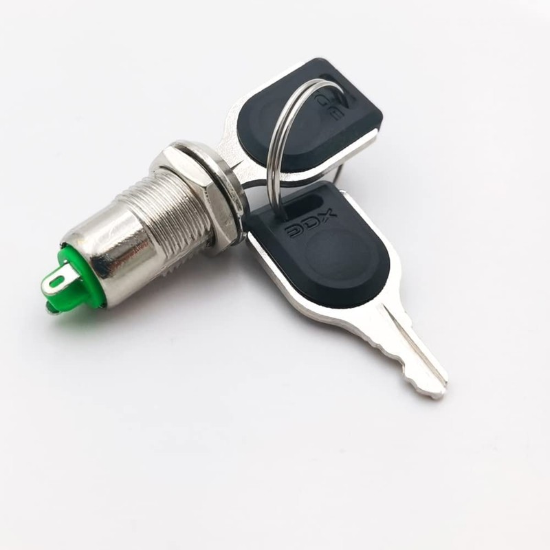 KILIGEN 12mm On/Off Metal Key Lock Switch Key Switch Lock