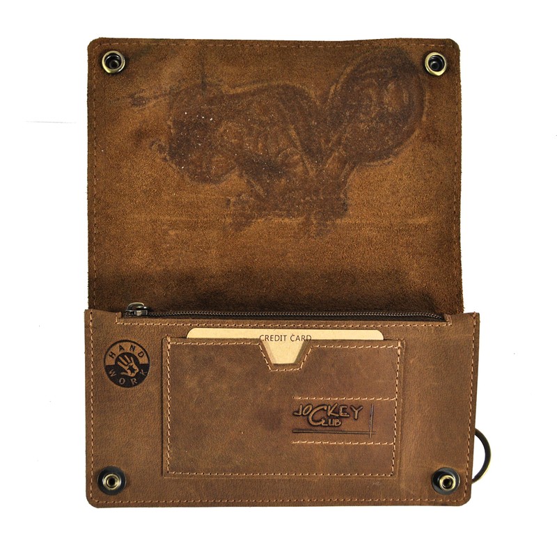 Jockey Club Biker Wallet with Chain and Removable Credit Card