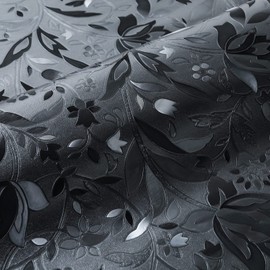 Niviy Blackout Window Film 100% Light Blocking Window Cover Room Darkening Black Window Film Removable Black Out Window Tint for Home(17.7 x 118 inches)