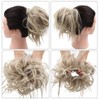 Tousled Updo Messy Bun Hair Piece Scrunchies Synthetic Wavy Extension