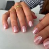 Sxvme Uñas Postizas De Acrílico Transparentes, Cortas, Cuadradas Y Gruesas,