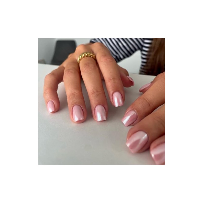 Sxvme Uñas Postizas De Acrílico Transparentes, Cortas, Cuadradas Y Gruesas,