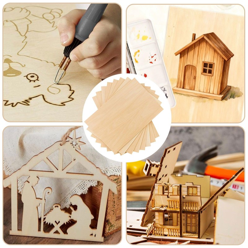 16 Pcs Wood Sheets Wood 2mm Thin Wood - 200x100mm