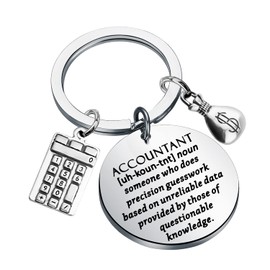 FAADBUK Accountant Keychain Auditor Gift Accounting Major Gifts CPA Graduation Gift, Accountant Keychain, Small
