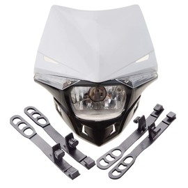 GOOFIT H4 12V 35W Motorbike Headlight LED Light Replacement for Supermoto Motocross Suzuki Kawasaki Bicycle Cafe Racer ATV Motorcycle Dirt Bike White