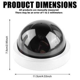 GOMETY 4 Stück Dummy Kamera mit Rot Blinkender LED, Täuschend echte Fake Security Camera, Attrappe Kamera CCTV Dummy Überwachungskamera, Fake Dome Camera für Zuhause und Büro Überwachung (Weiß)