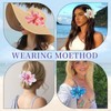 NICENEEDED 4 PCS Hawaiian Flower Hair Clips for Women, Artificial