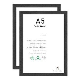Photo Frame (Black Wood, A5, Set of 2)