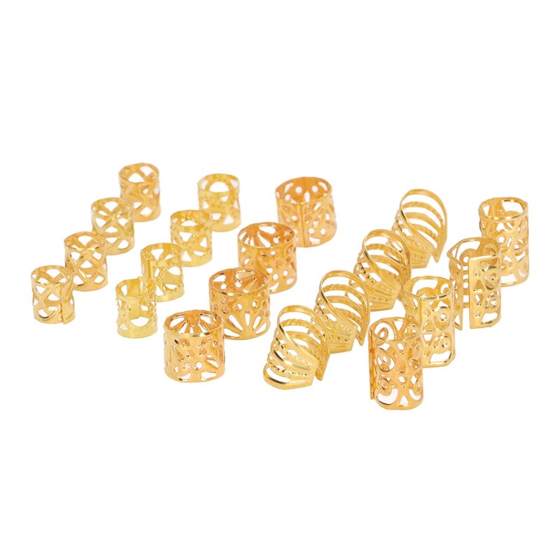 200 Anillos para el Pelo de Rastas, Patrones Exquisitos Ahuecados,