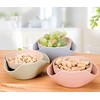 Bamboo's Grocery Double Dish Snack Bowl For Pistachios, Peanuts, Edamame,