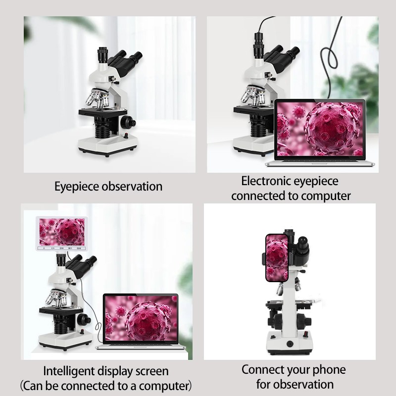 40-5000X Trinocular Biological Outdoor Educational Student Lab Microscopemagnification: 5000X, eyepiece