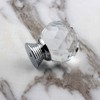 Yesmin Crystal Door Knobs,4 Pcs 30MM Crystal Drawer Carbinet Door