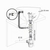 Wirquin 30723101 Sink Drain Fitting with Stainless Steel Valve and