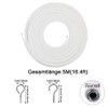 Curtain Wire Kit 5 m White Plastic Coated Curtain Wire